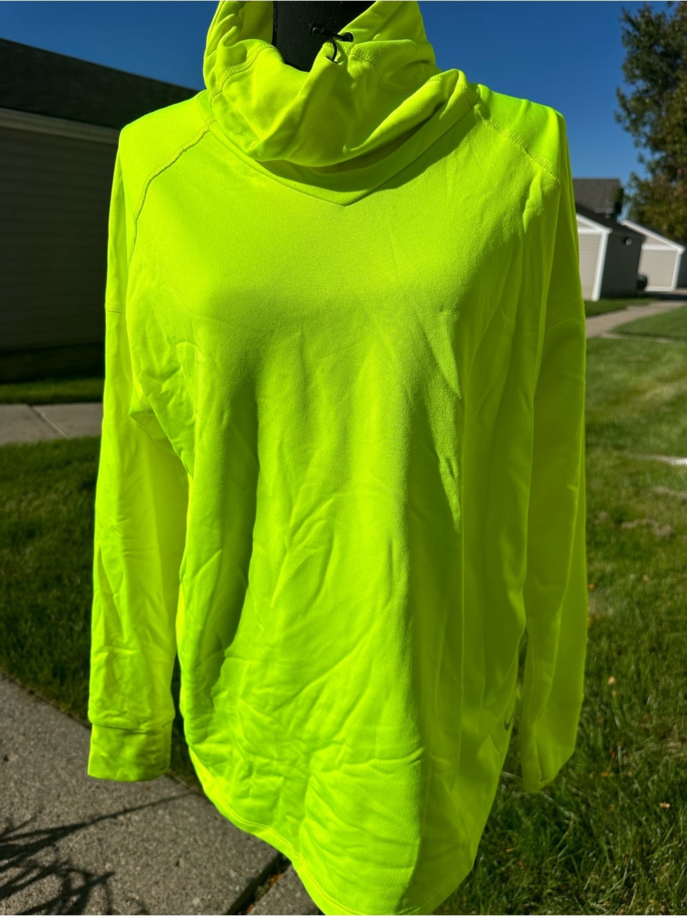 Nike Dri Fit Women’s Long Sleeve Top in Neon Yellow